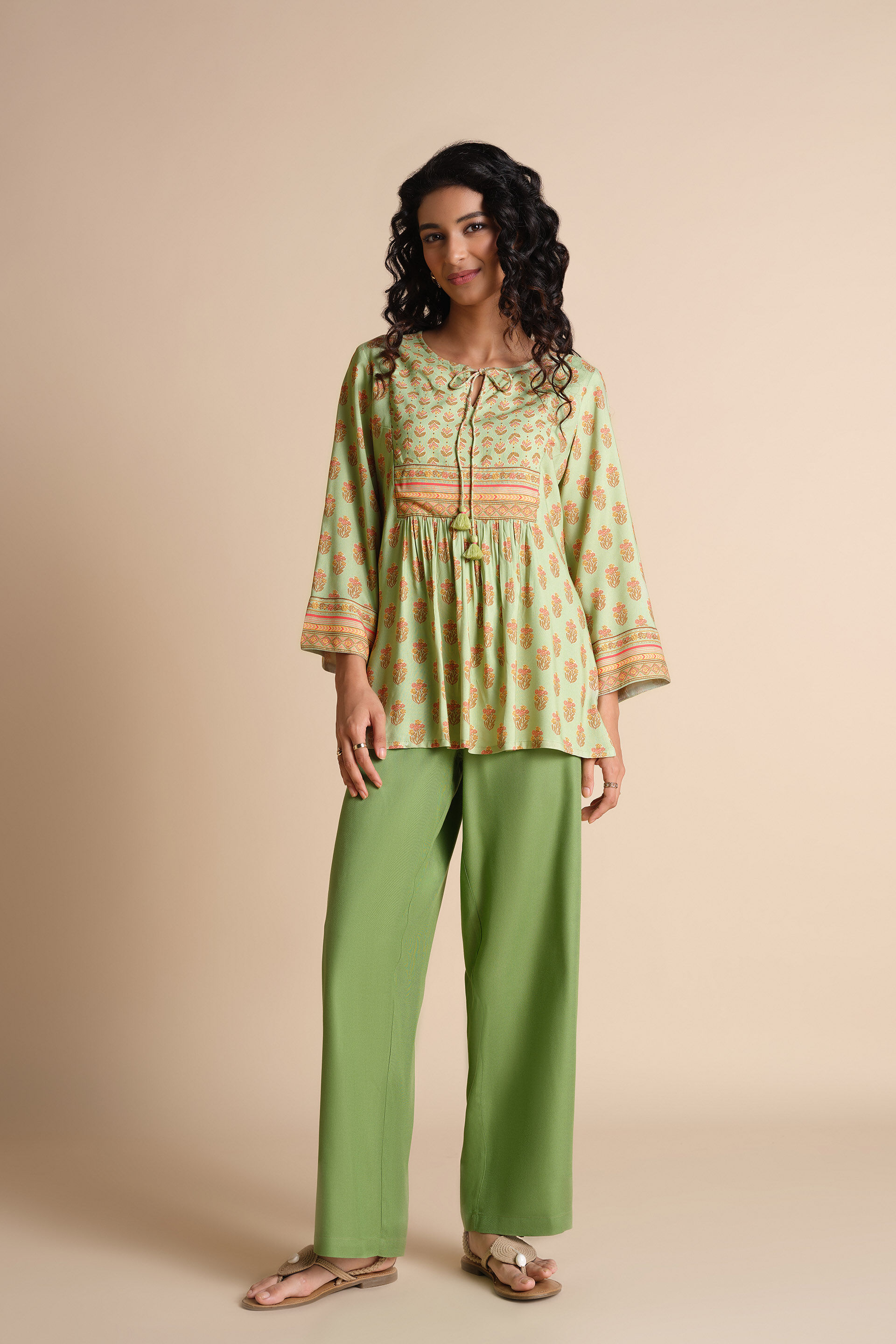 Nature Noor Top, Sage Green, image 2